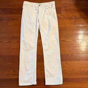 David Kahn Jeans 26 White Straight Leg 98% Cotton 2% Spandex cut 17026